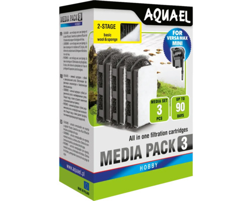 Aquael Media Pack 3 Hobby für Versa Max Mini Innenfilter
