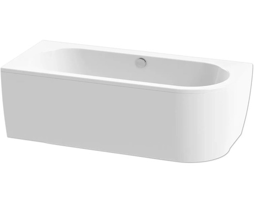 Badewanne form&style SANSIBAR 80 x 180 cm rechts weiß glänzend