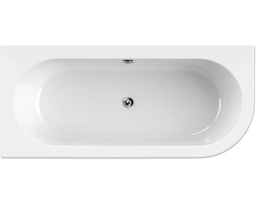 Oval geformte Badewanne mit Abfluss