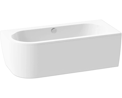 Badewanne form&style SANSIBAR 80 x 180 cm links weiß glänzend