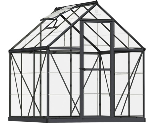 Gewächshaus mit Glas und Aluminiumrahmen