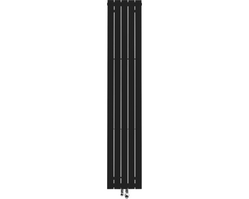 Designheizkörper ROTHEIGNER PANEL 1400 x 366 mm schwarz matt Anschluss Mittig unten