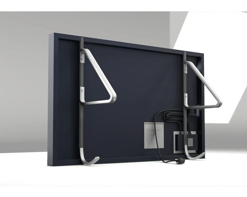 Rückansicht eines Heizkörpers mit Montagevorrichtung