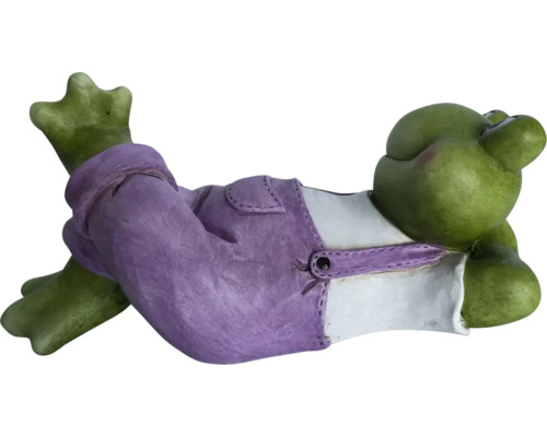 Dekofigur Frosch liegend für den Garten