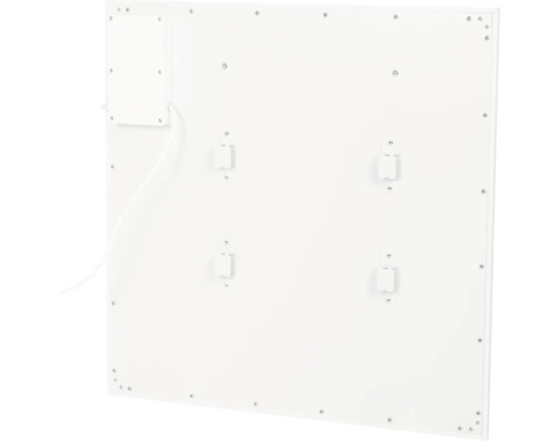 Rückseite einer Heizplatte mit Montagevorrichtung und Anschlussdose