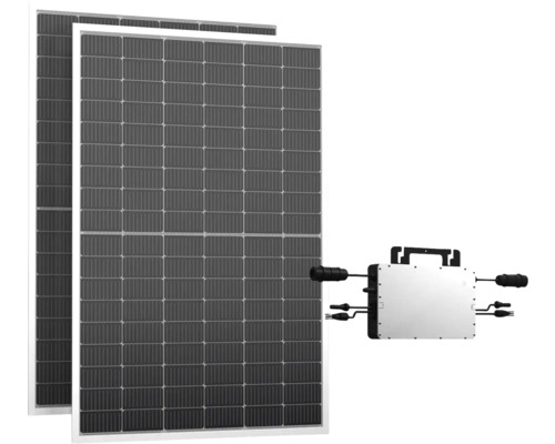 PV-Modul Balkonkraftwerk 800 Wp Silver mit integriertem Wechselrichter ohne Befestigung und Anschlusskabel