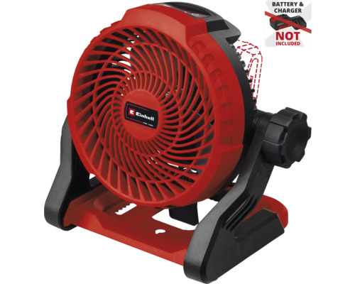 Tischventilator Wandventilator Ø 180 mm Kunststoff rot Einhell Akku-Ventilator, ohne Akku und Ladegerät