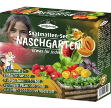 Saatmatten Set Naschgarten mit Erdbeeren, Melonen und Tomaten