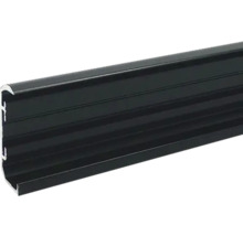 Schwarze Abschlussschiene aus Aluminium