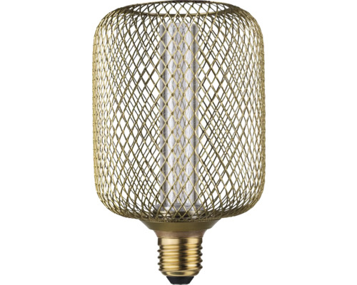 Paulmann Metallic Glow Zyl LED Lampe E27/4,2W(20W) messing 200 lm 1800 K Leuchtmittel mit Schirm