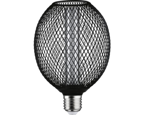 Paulmann Metallic Glow LED Lampe E27/4,2W(20W) schwarz 200 lm 1800 K Leuchtmittel mit Schirm