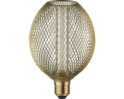 Paulmann Metallic Glow LED Lampe E27/4,2W(20W) messing 200 lm 1800 K Leuchtmittel mit Schirm