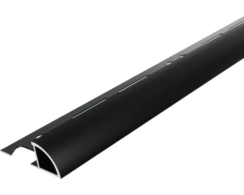 DURAL Abschlussprofil Durondell schwarz 250 x 10 mm Schwarzes Aluminium Abschlussprofil