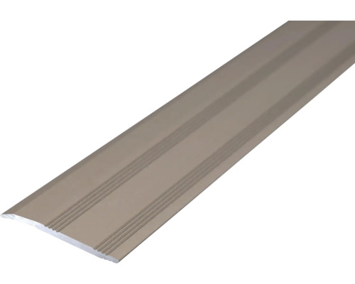 Prinz Rampenprofil Alu edelstahl matt 28 mm x 2,7 m Aluminium Übergangsprofil mit Rillen
