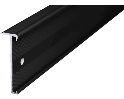 Prinz Treppenkantenprofil Alu schwarz 44,6 mm x 3 m Treppenkantenprofil aus Aluminium mit Befestigungsloch