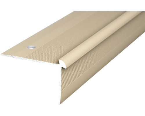 Prinz Treppenkantenprofil Alu sahara 39,5 mm x 2,5 m Stufenkantenprofil aus Metall mit Befestigungslöchern