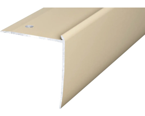 Prinz Treppenkantenprofil Alu sahara 45 mm x 48 mm 2,5 m Aluminium Treppenkantenprofil mit Schraubloch
