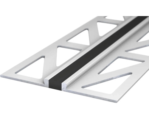Prinz Dehnfuge für Designbeläge Alu natur anthrazit 2,5 mm x 3 m Dehnungsfugenprofil mit Dreieckmuster