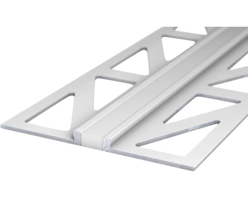 Prinz Dehnfuge für Designbeläge Alu natur silbergrau 2,5 mm x 3 m Dehnungsfugenprofil für Fliesen mit dreieckigen Aussparungen