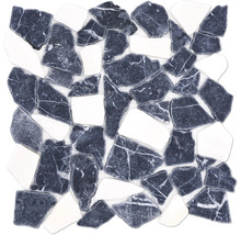 Bruchmosaik Ciot 30,5x30,5 cm schwarz weiß-thumb-0