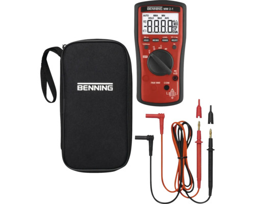 Benning Digital-Multimeter MM 2-1 mit Tasche und Messleitungen