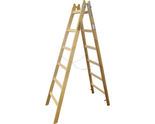 Sprossenstehleiter Holz 2x6 Stufen