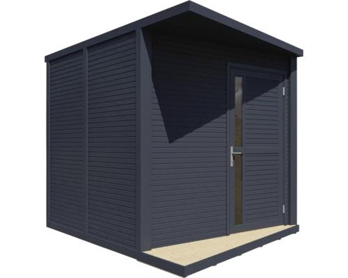 Gartenhaus mit Tür und kleinem Vordach