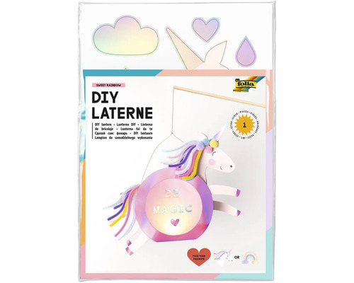 Laternen-Bastelset Sweet Rainbow Einhorn Regenbogen