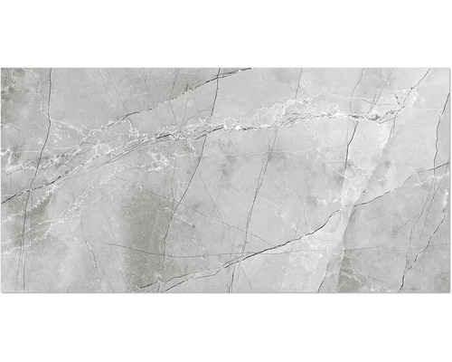 Graue Fliese mit Marmoroptik für Wand und Boden