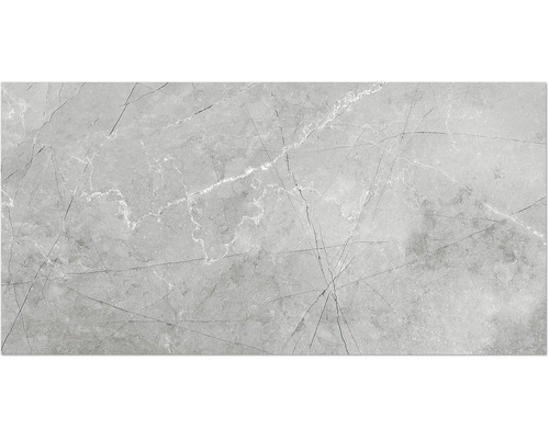 Graue Feinsteinzeugfliese mit Marmoroptik