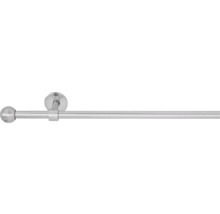Gardinenstangen Set ausziehbar 2in1 edelstahl-optik 120-210 cm Ø 16/19 mm