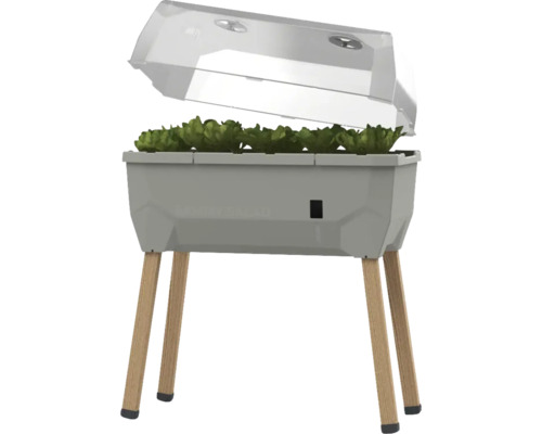 Hochbeet auf Stelzen Gusta Garden Sammy Salad inkl. Deckel 79 x 37,5 x 95 cm hellgrau