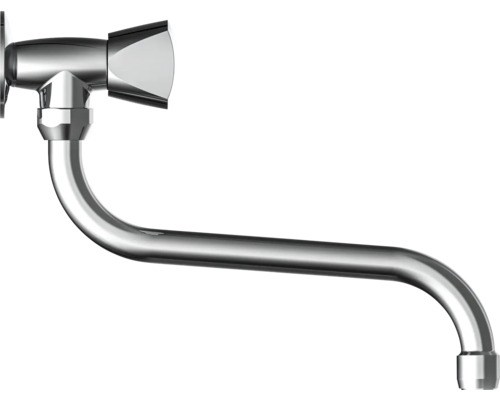 Wandmontierter Wasserhahn aus Metall