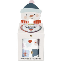 Stickerrolle Winter mit Schneemann-Motiv in einer weißen Verpackung