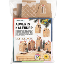 Adventskalender zum Basteln eines Hygge Dorfes im transparenten Paket