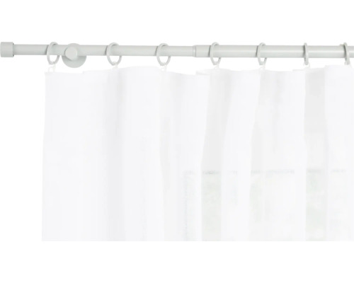 Gardinenstangen Set ausziehbar Cosy cool grey 160-280 cm Ø 16/19 mm Vorhangstange mit weißen Gardinen