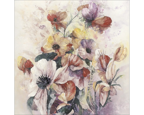 Leinwandbild Original Colored Flowers II 100x100 cm