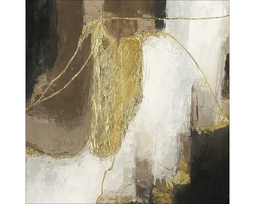 Leinwandbild Original Minimal-Abstract-Gold I 100x100 cm