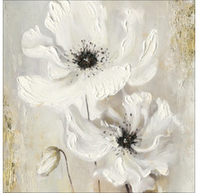 Gemälde mit weißen Blumen