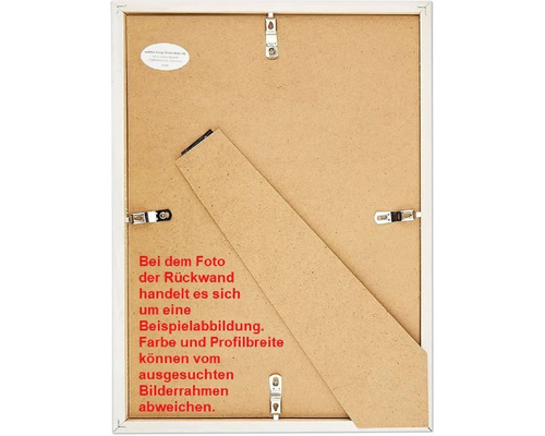 Rückseite eines Bilderrahmens mit Aufhängung