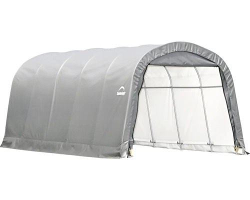 Stahlgerätehaus mit Plane