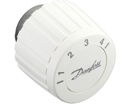 Thermostatregler mit Danfoss Logo und den Zahlen 1 bis 4