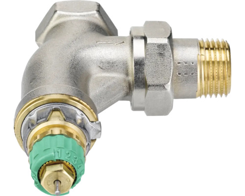 Danfoss Thermostatventil-Unterteil Dynamic Valve RA-DV 15 Eckform voreinstellbar 1/2 Zoll nickel 013G7723