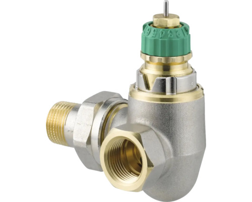 Eckventil mit Thermostatkopf zur Heizkörperregulierung
