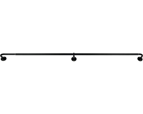 Gardinenstange Set ausziehbar Day&Night schwarz 160-280 cm Ø 16/19 mm Gardinenstange mit Halterungen zur Wandmontage