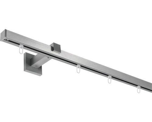 Gardinenstange aus Metall mit Laufwagen zur Gardinenbefestigung