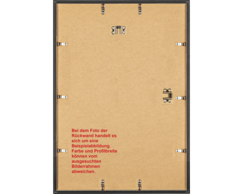 Rückansicht eines Bilderrahmens mit Aufhängungen