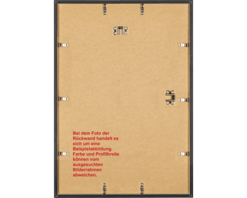 Rückseite eines Bilderrahmens mit Aufhängungen