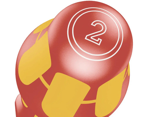 Tennisball mit der Nummer 2