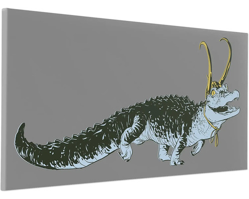 Leinwandbild Loki Alligator Variance 90x40 cm